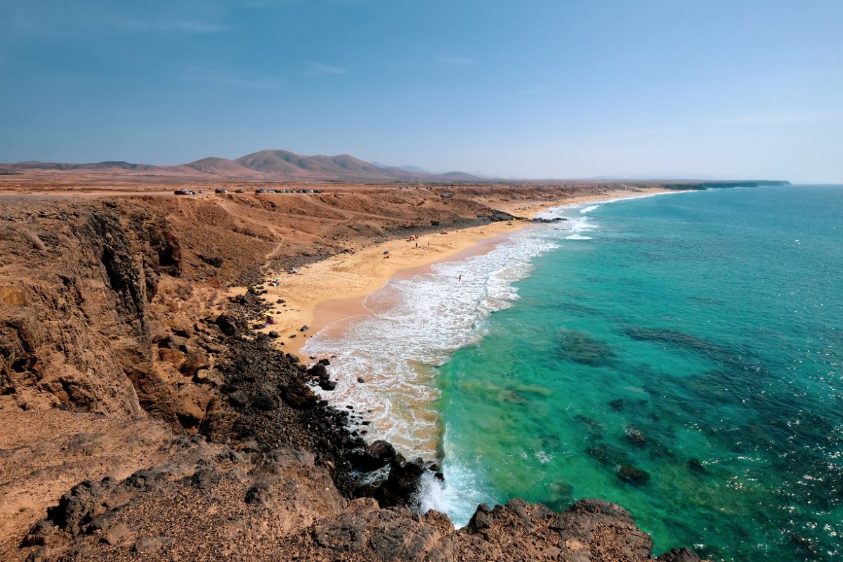 Aerial view of Fuerteventura beaches